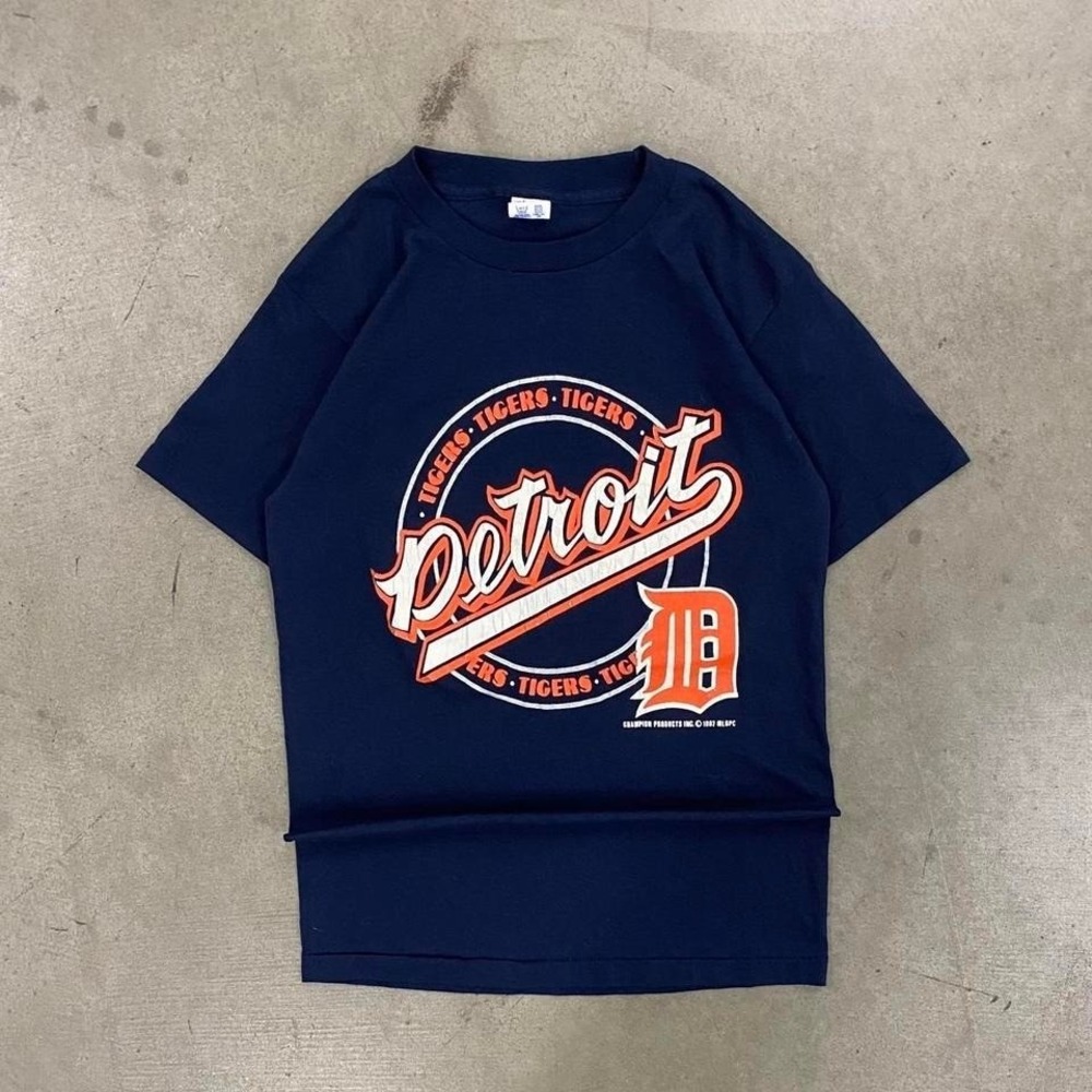 Vintage 80s‎ Detroit Tigers Champion MLB Baseball Single Stitch T-Shirt Size M